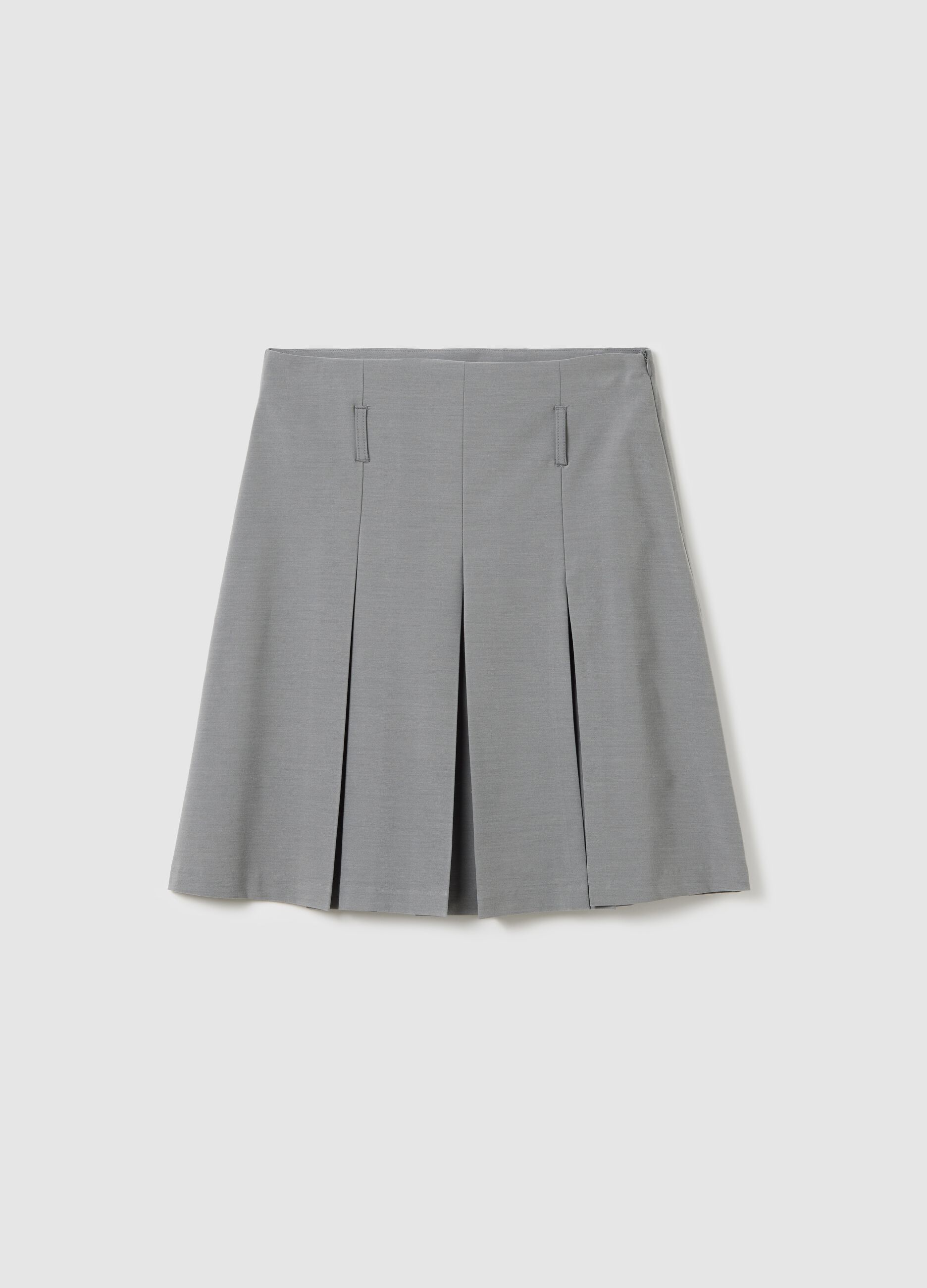 Grey pleated skirt