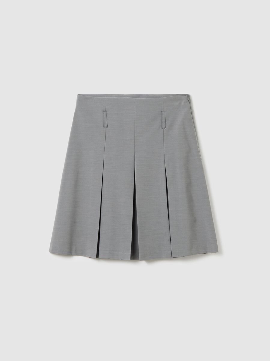 Grey pleated skirt_4