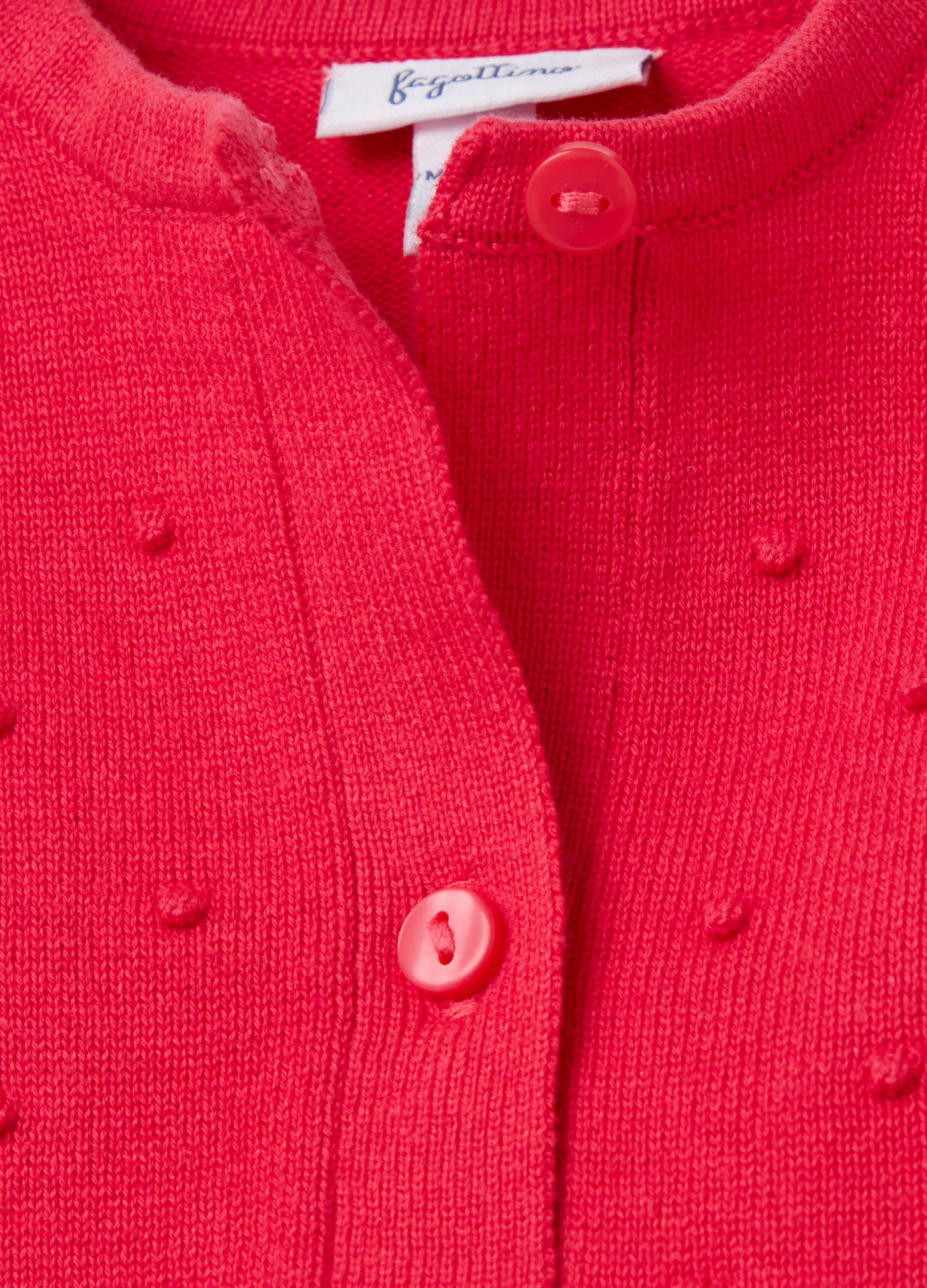 Cardigan plumetis in cotone 