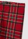Girls' red check leggings in stretchy cotton_2