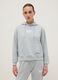 Grey cotton blend hoodie regular fit_0