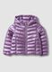 Purple Ultralight padded jacket with hood and zip for girls_0