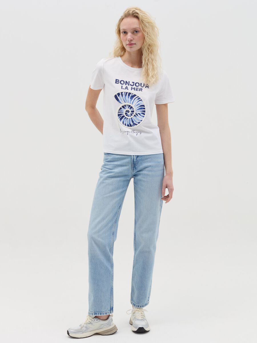 T-shirt with shell print_1