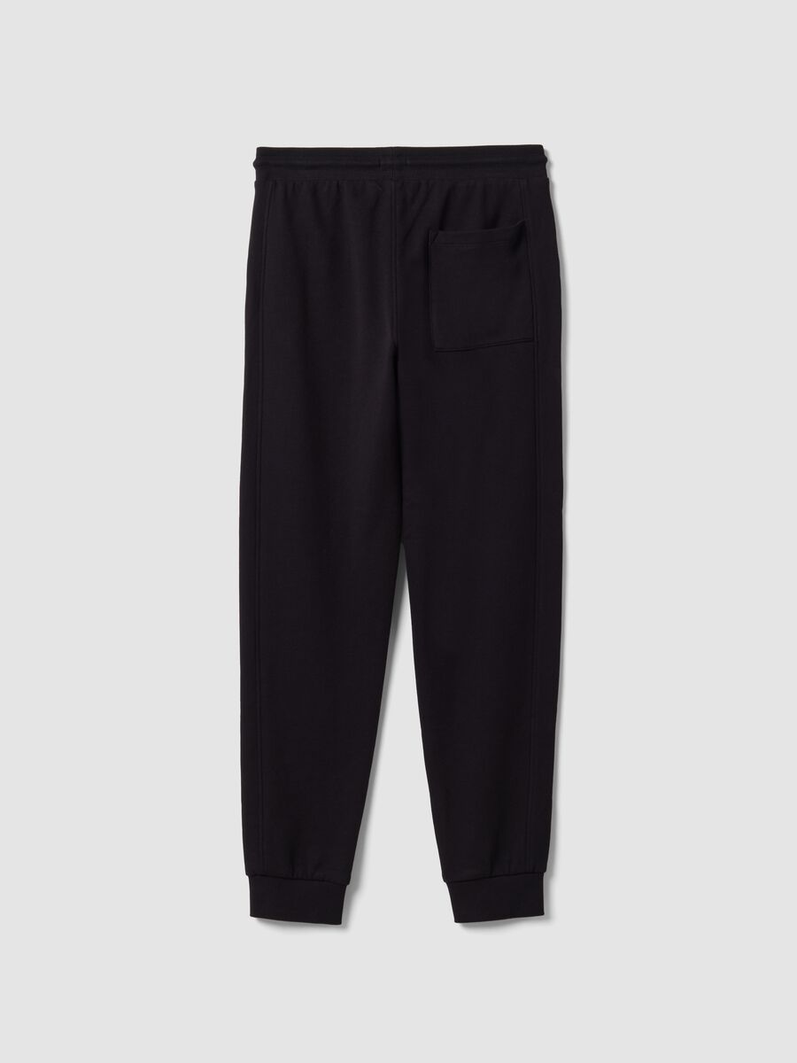 Black organic cotton jogger trousers_1