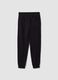 Black organic cotton jogger trousers_1