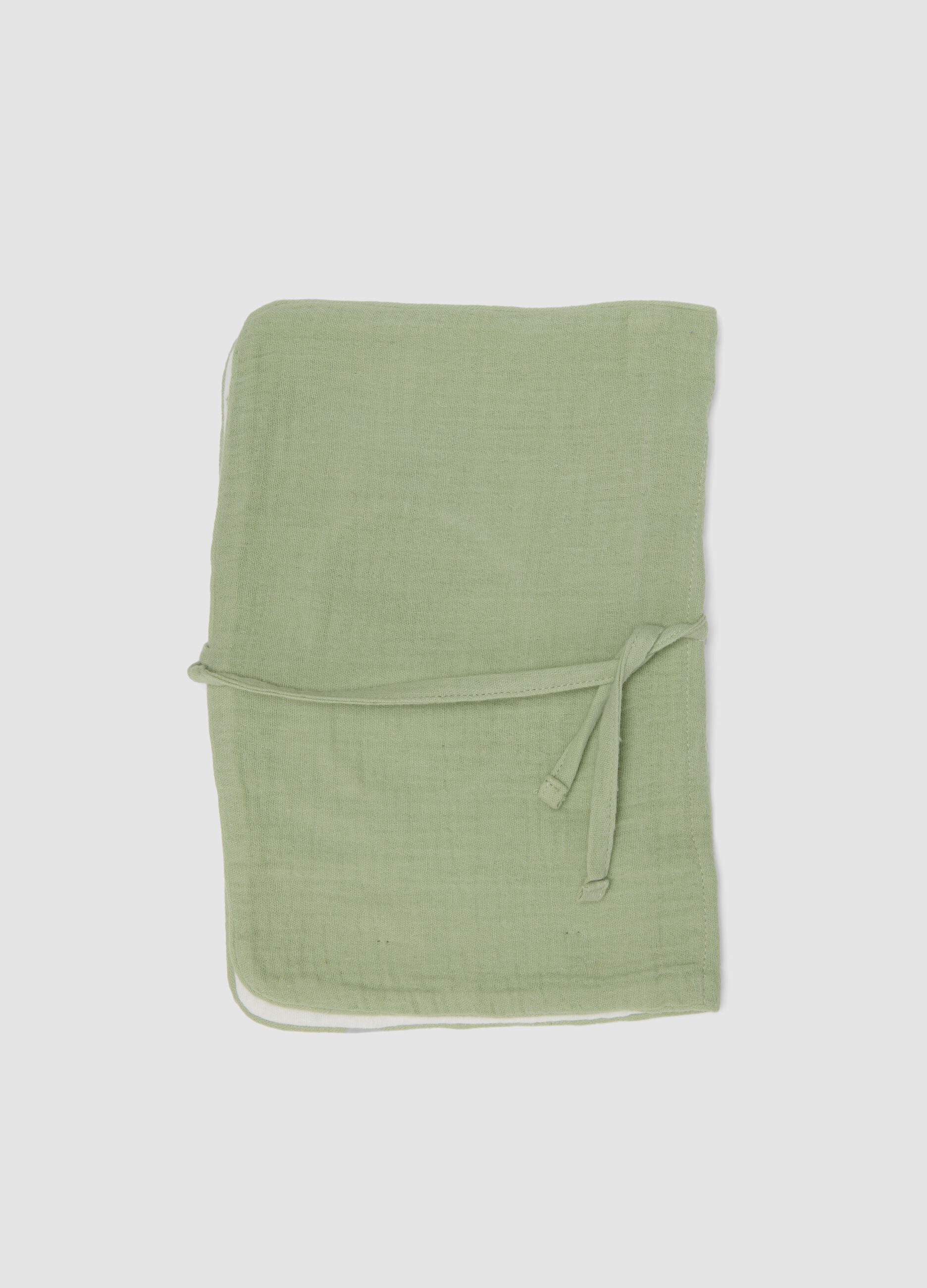 Green 100% cotton changing mat with all-over print