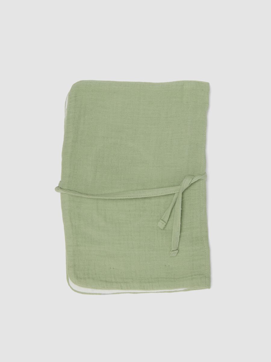 Green 100% cotton changing mat with all-over print_0