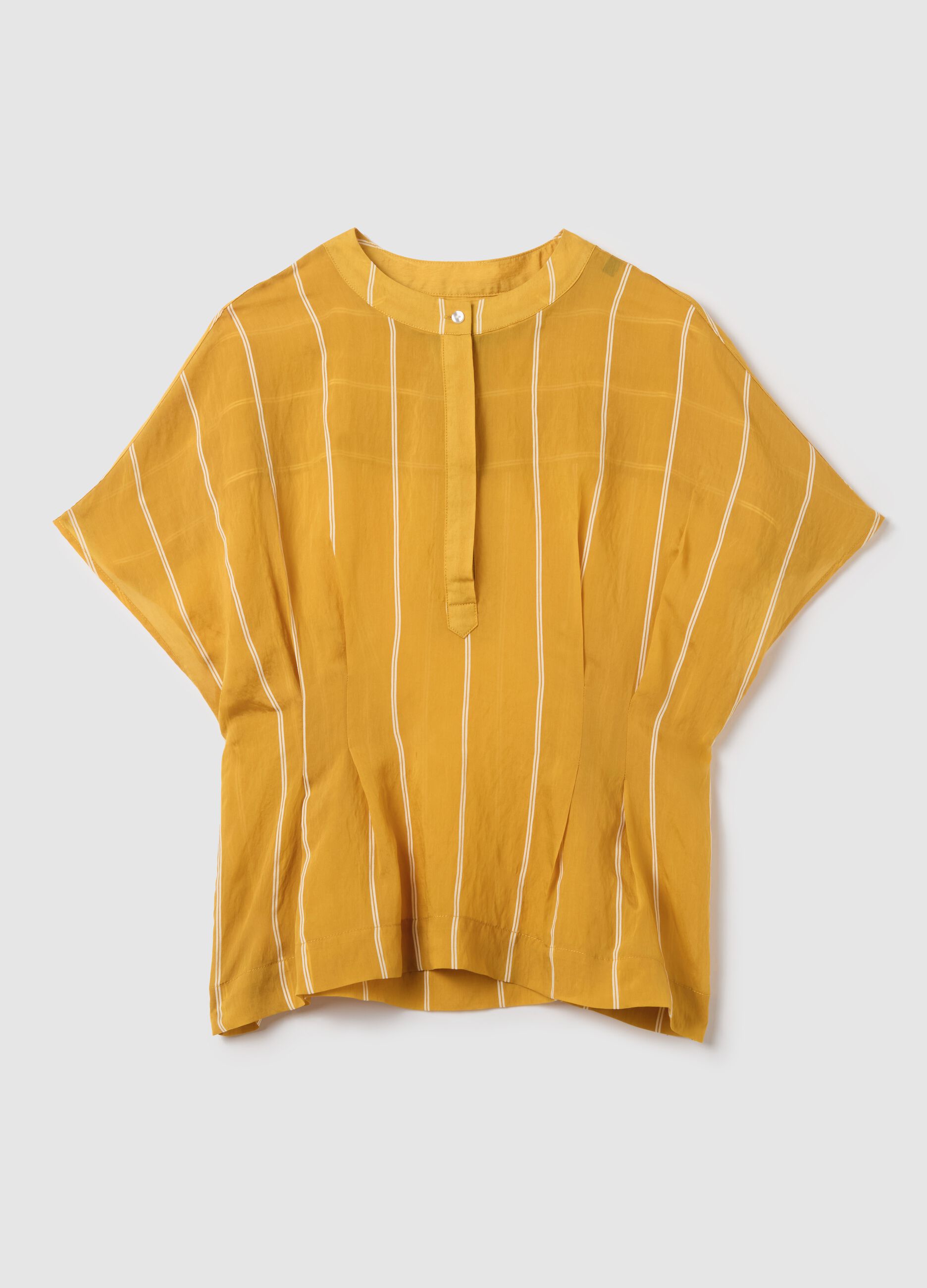Striped blouse with kimono sleeves