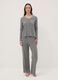 Grey pyjama T-shirt in cotton-viscose blend_1