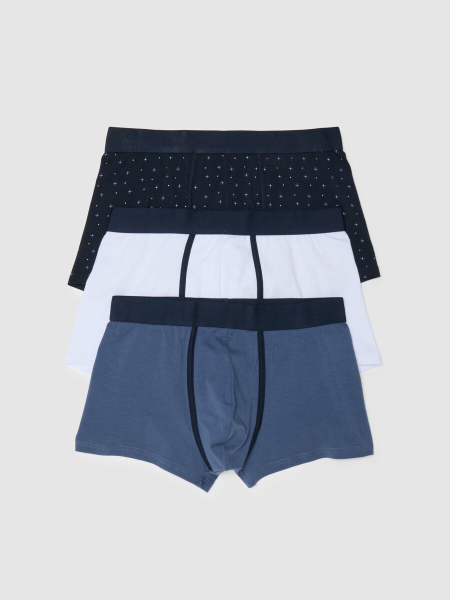 Tripack di boxer da uomo in misto cotone multicolor_4