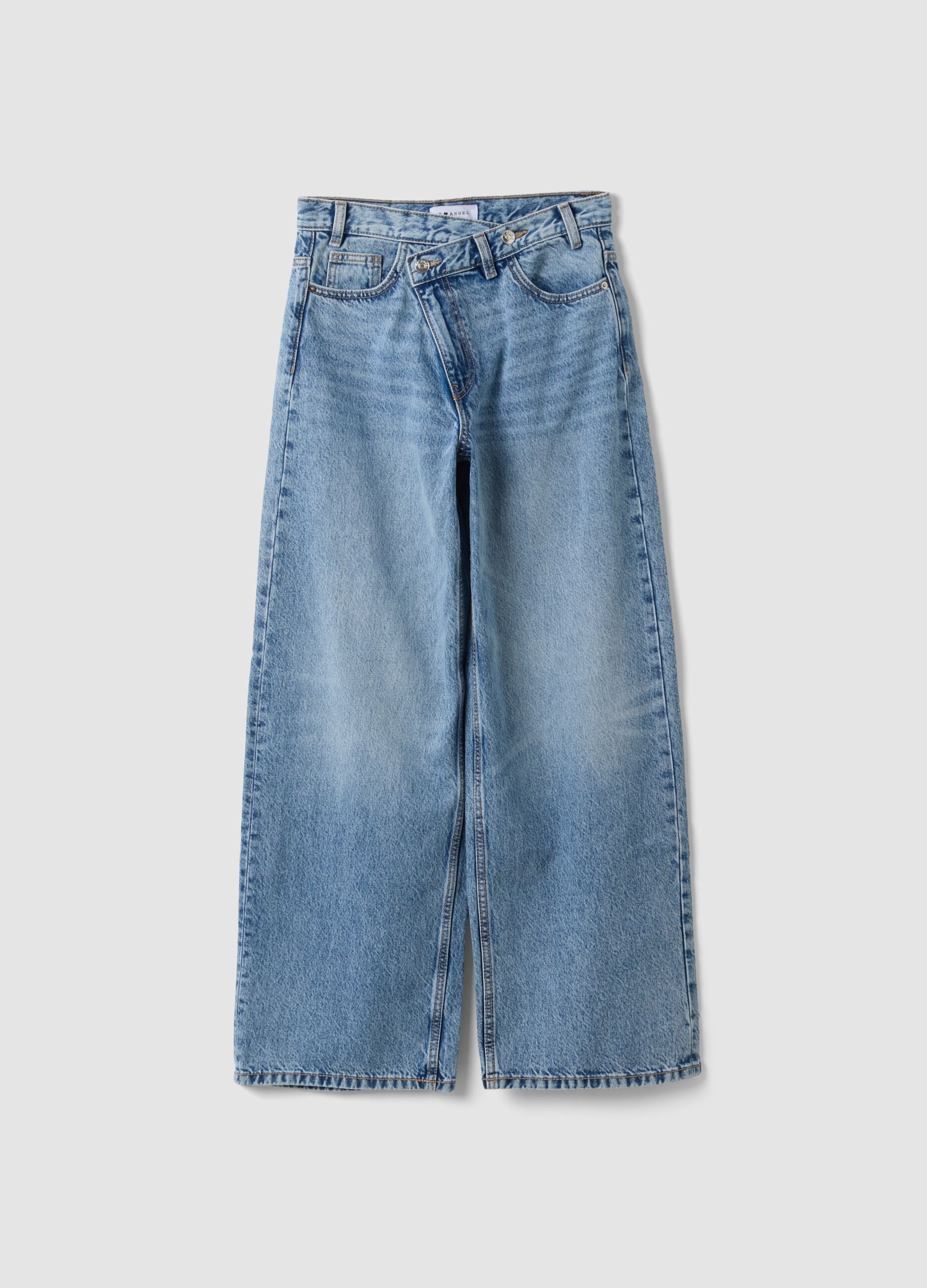 Light Blue Pure Cotton Denim Jeans &ndash; Skater Fit