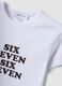 White fitted pure cotton T-shirt with Six Seven front print_6