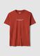 Red slogan T-shirt in pure cotton, regular fit_4