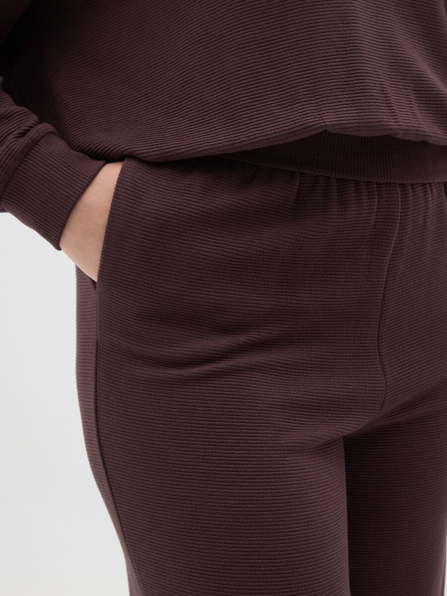 Pantaloni marroni wide leg_3