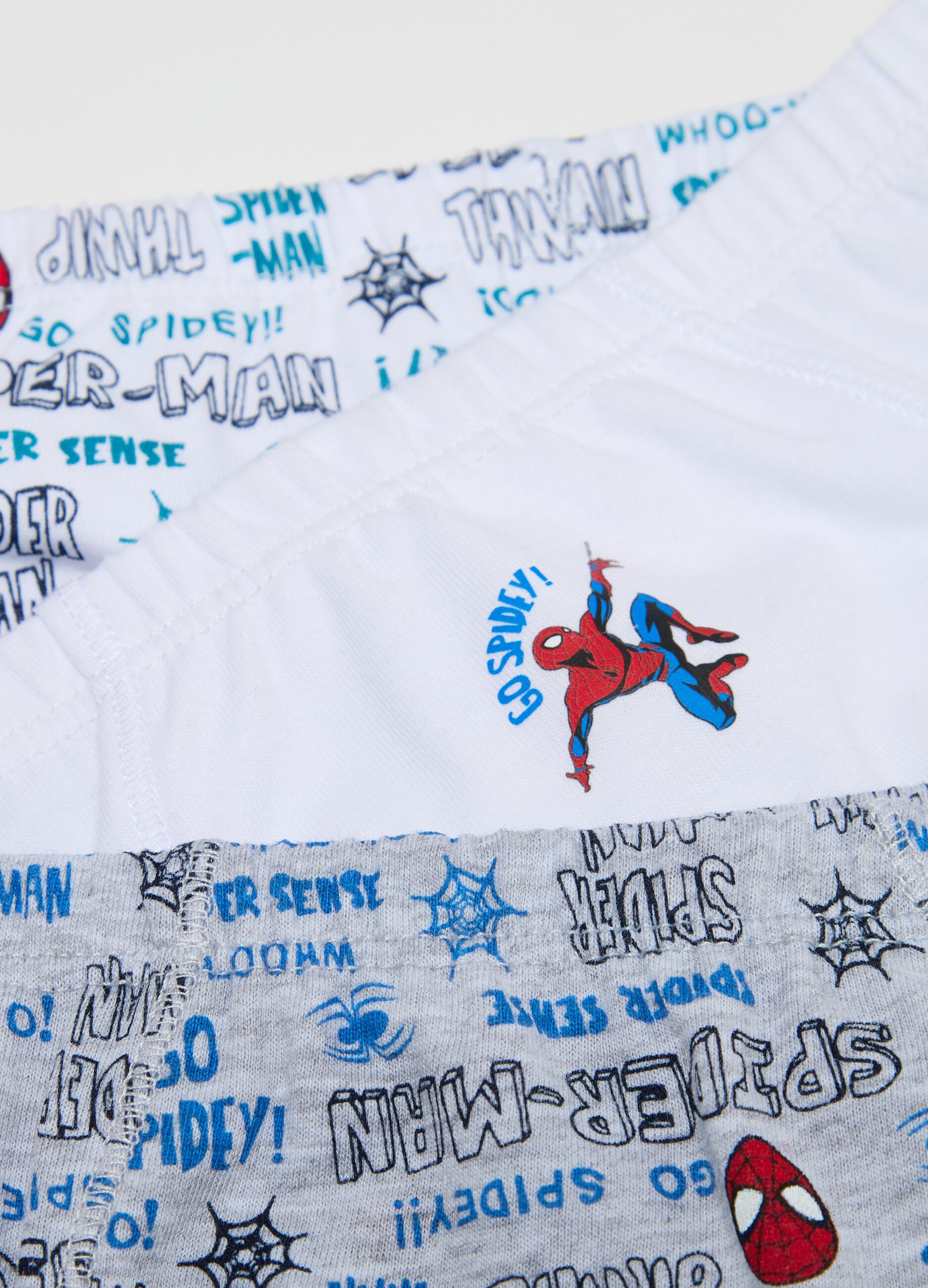 Five-pack briefs in cotton with Spider-Man print