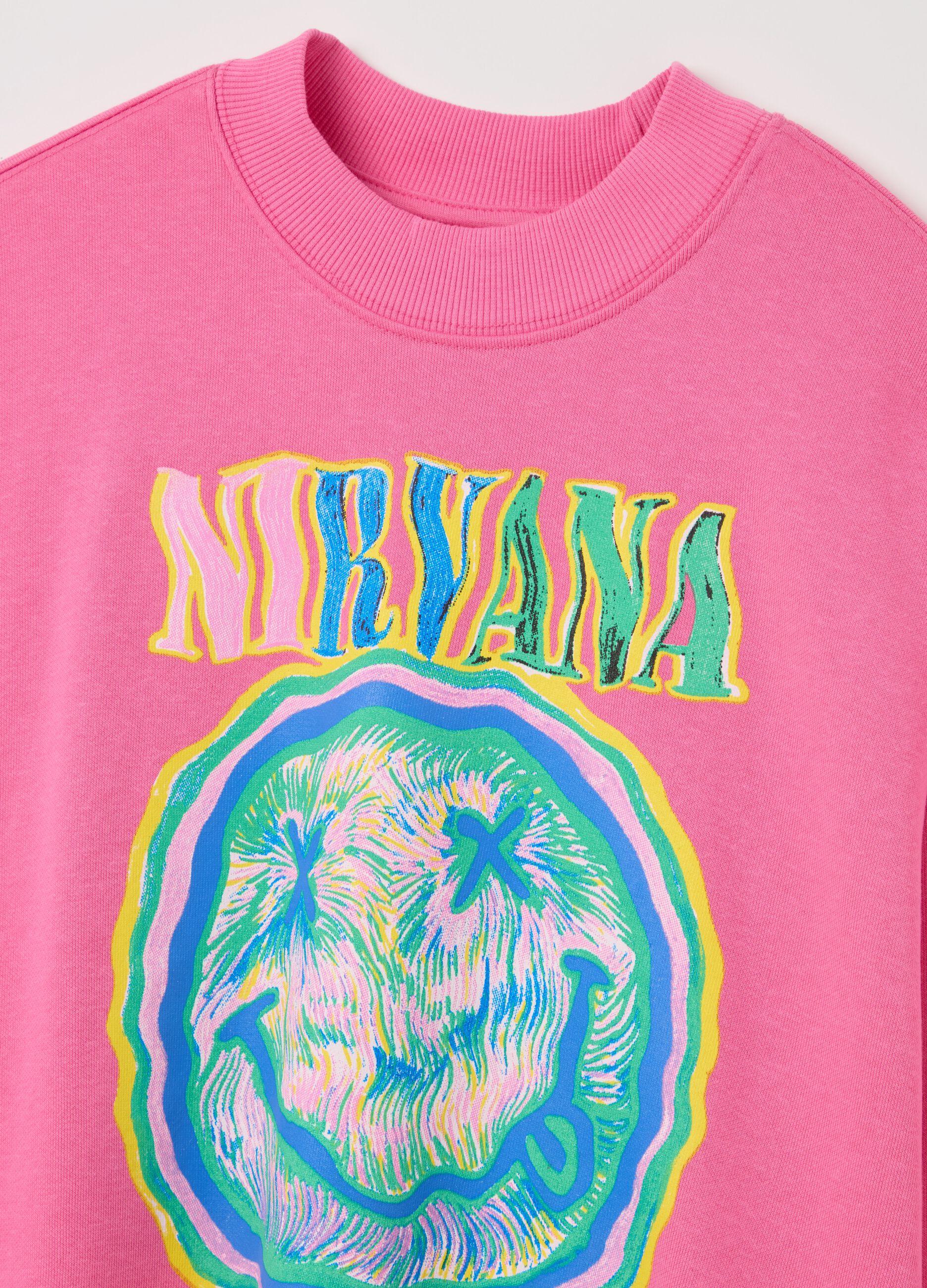 Oversized sweatshirt with Nirvana print