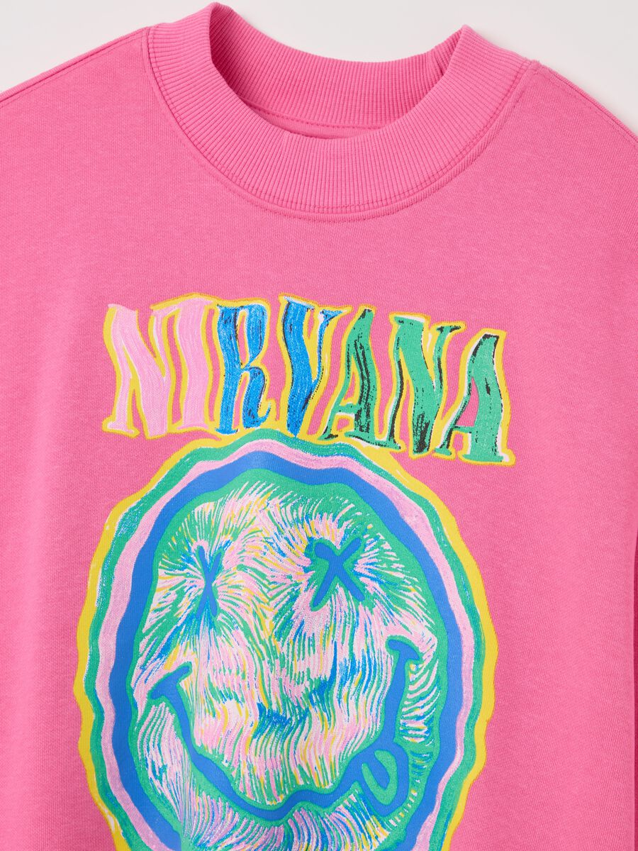 Oversized sweatshirt with Nirvana print_5
