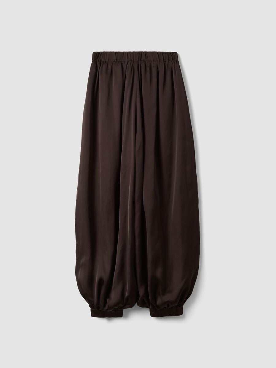Brown baggy-fit trousers with elasticated cuffs_2