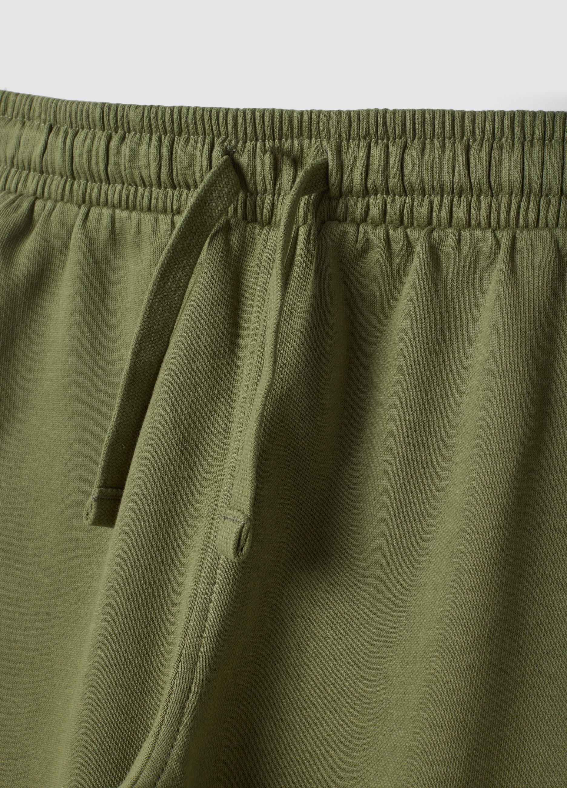 Pantaloni jogger verdi in puro cotone organico