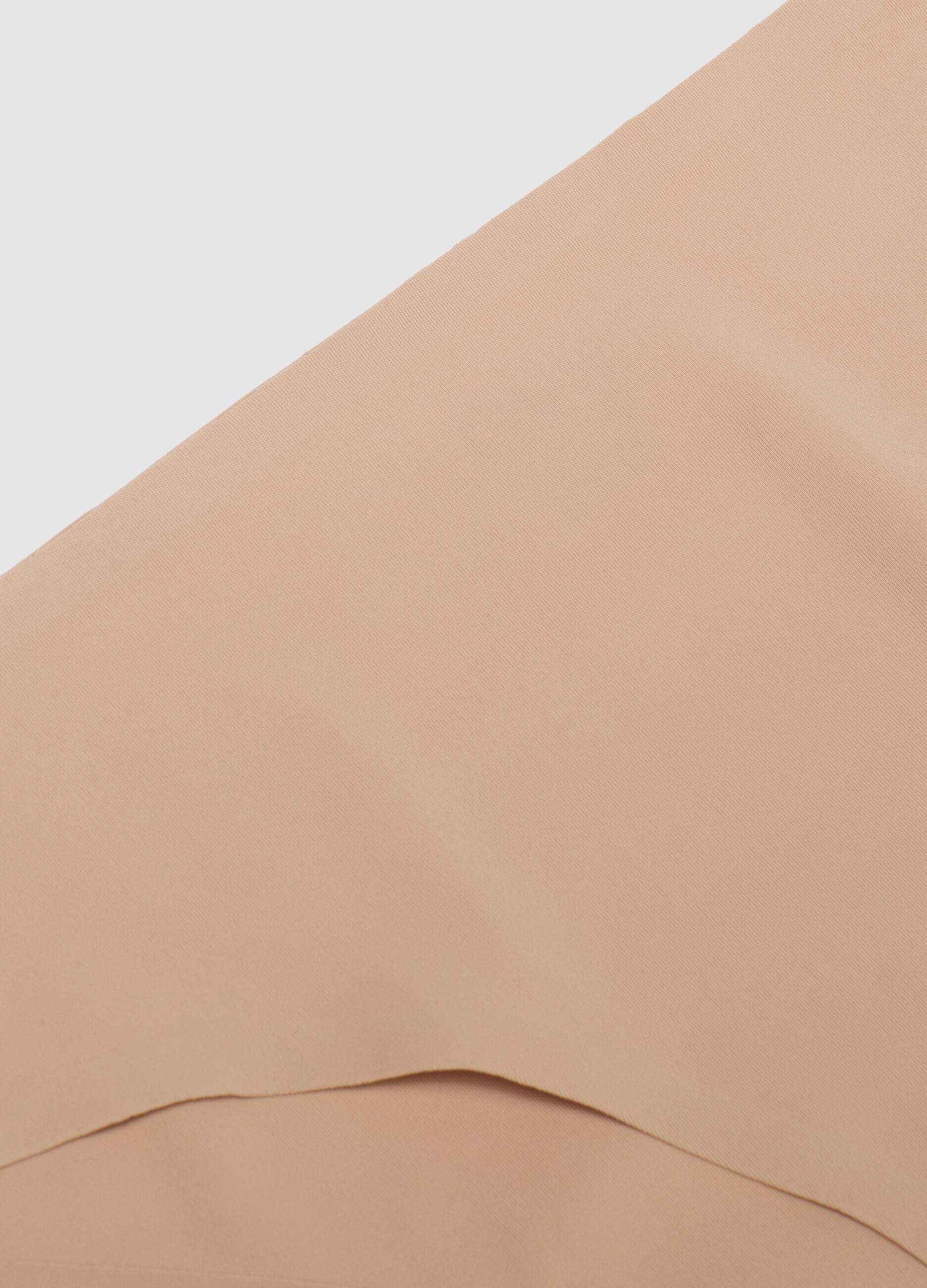 Beige Stretch Fabric Regular Fit Briefs