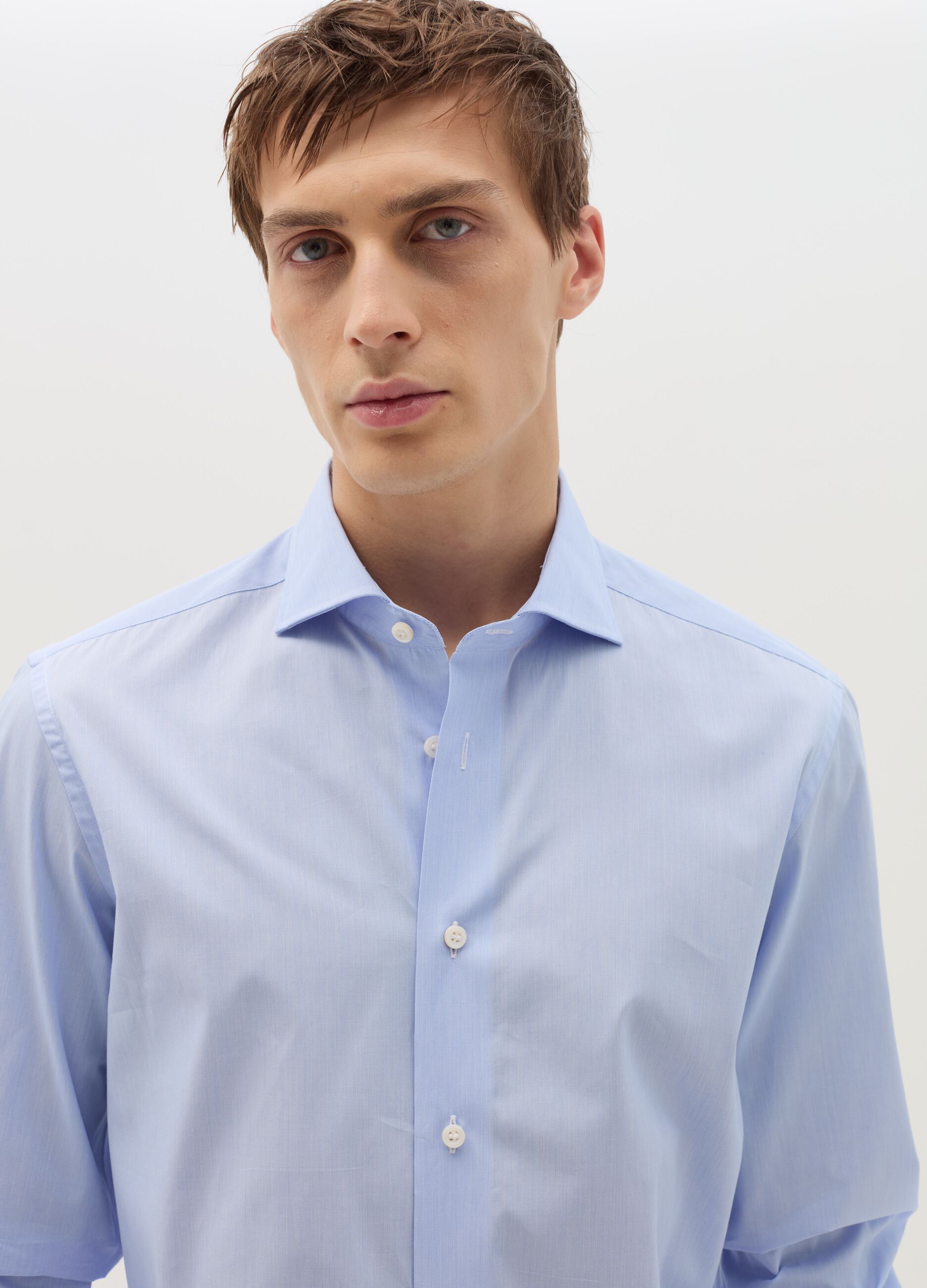 Slim-fit shirt in cotton
