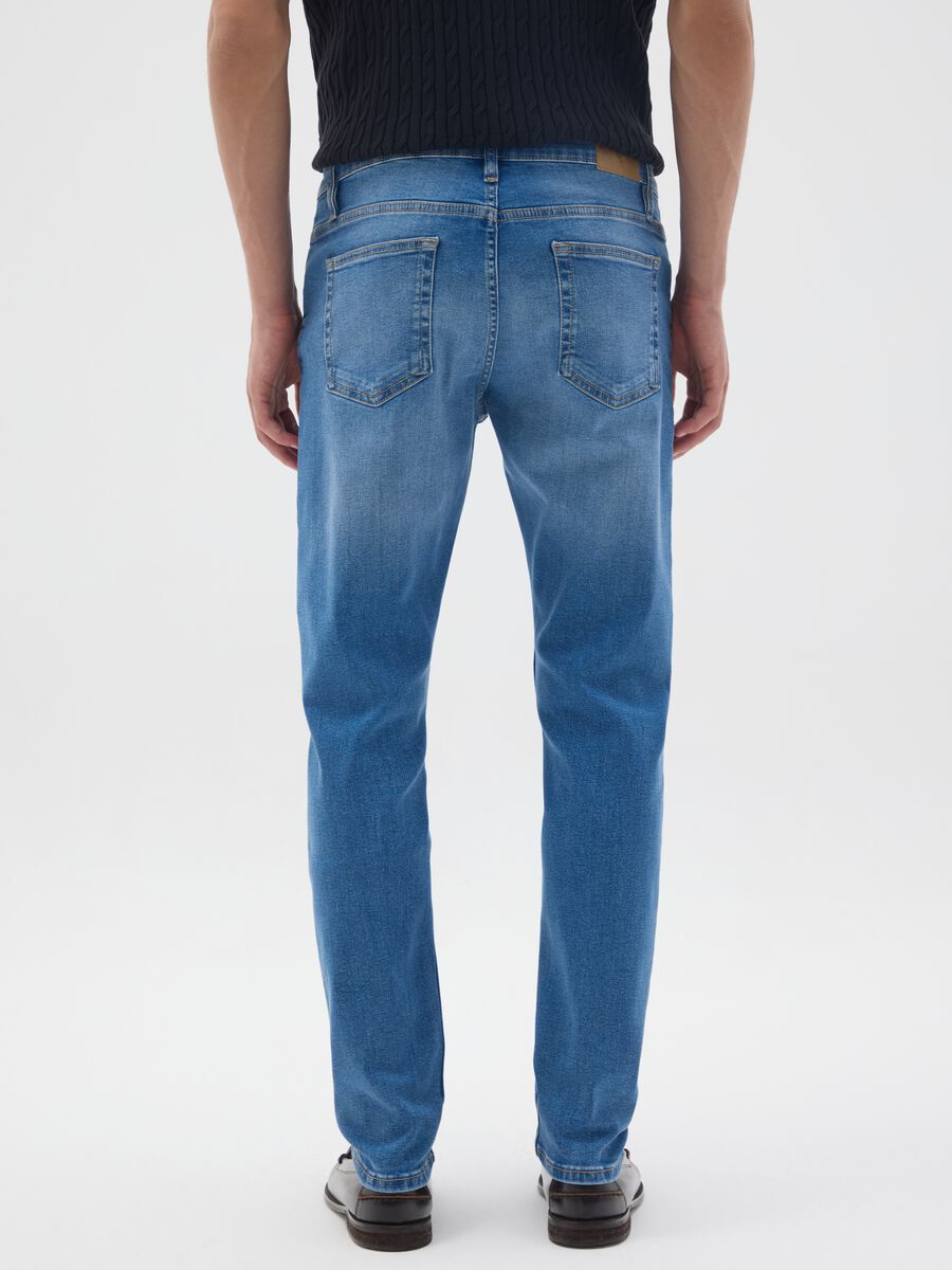 Jeans in cotone elasticizzato blu skinny fit_2