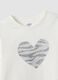 White pure organic cotton girls&rsquo; T-shirt with heart print_2