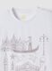 White pure cotton T-shirt with print, regular fit_5