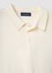 Regular fit white polo in cotton, linen, and silk blend_1