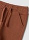 Brown pure cotton joggers, regular fit_3