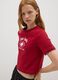 Red pure cotton T-shirt with lace_2