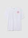White pure cotton regular fit T-shirt_4