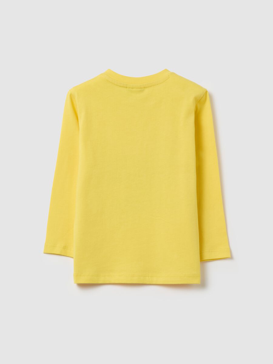 Cotton T-shirt with print and long sleeves_1