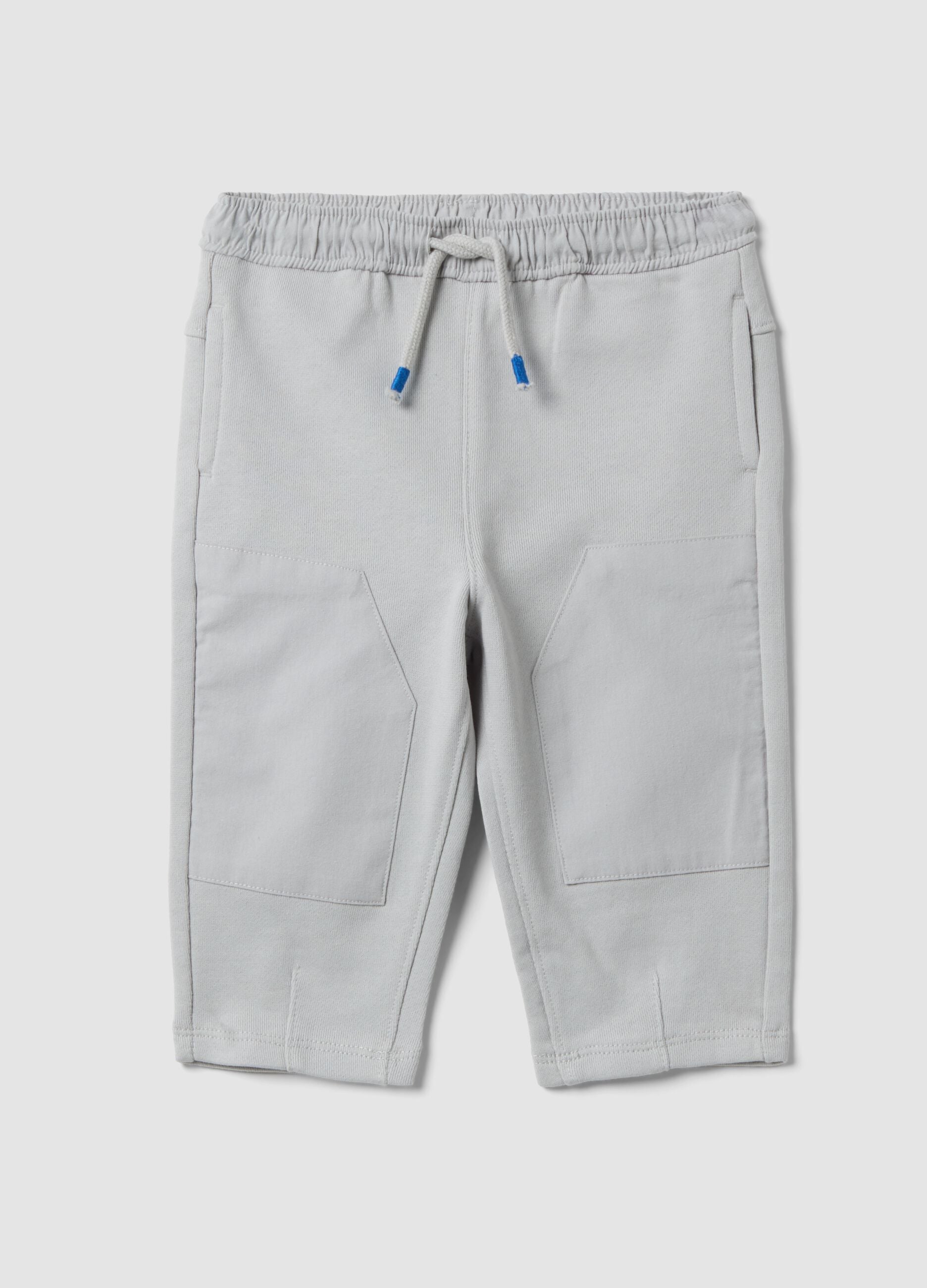 Pantaloni jogger over fit grigi in puro cotone per bimbo