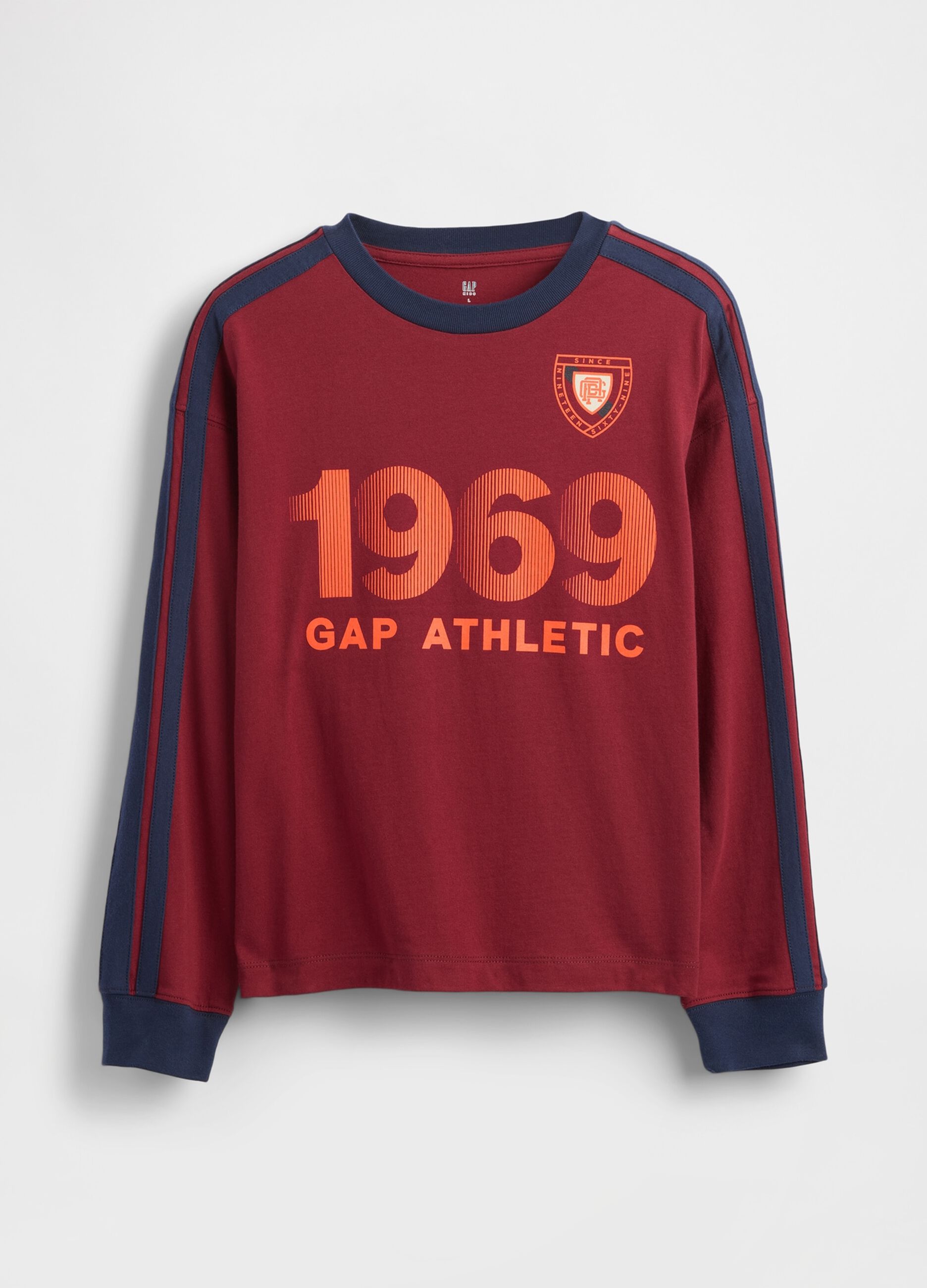 Red Cotton Long Sleeve Shirt
