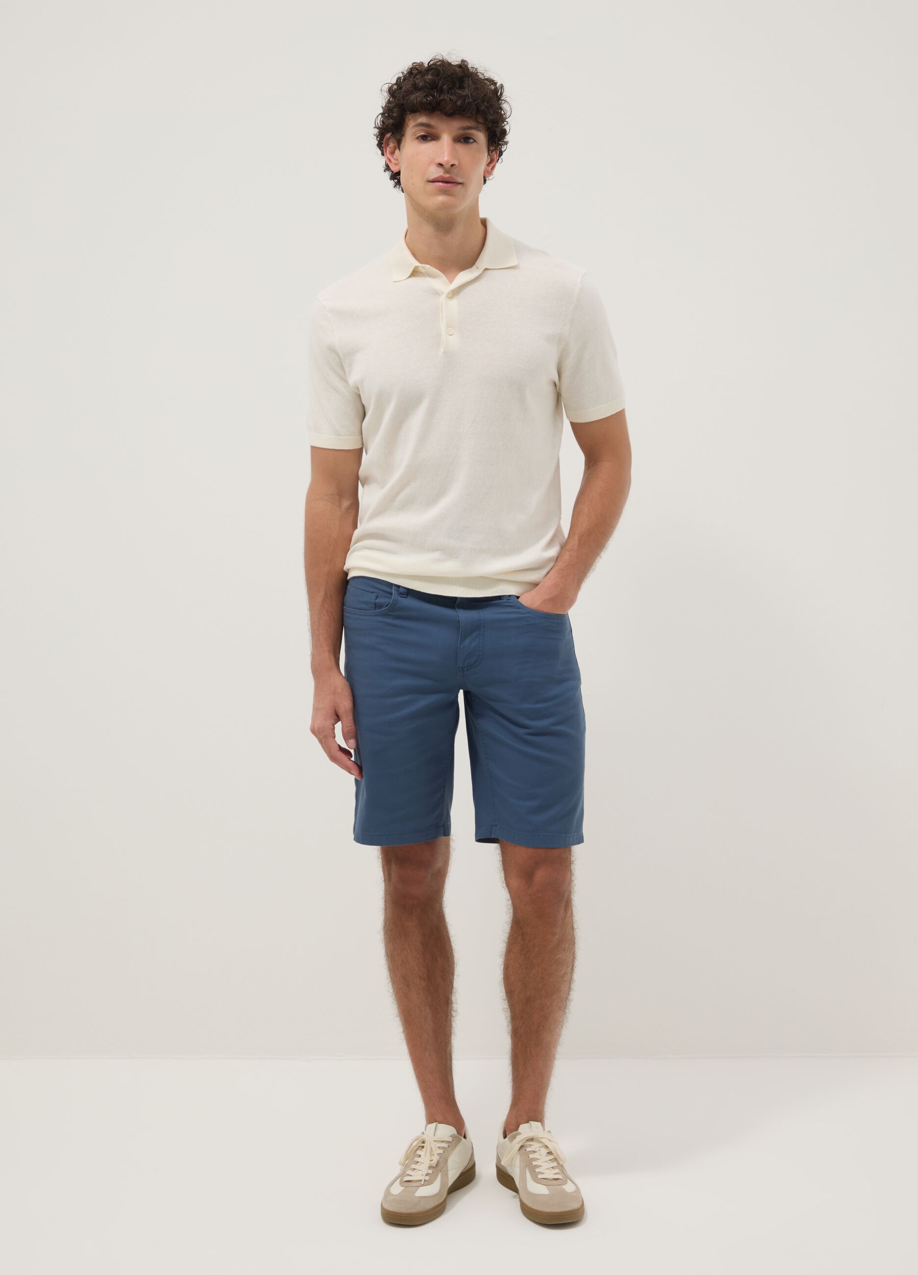 White pure cotton regular fit polo