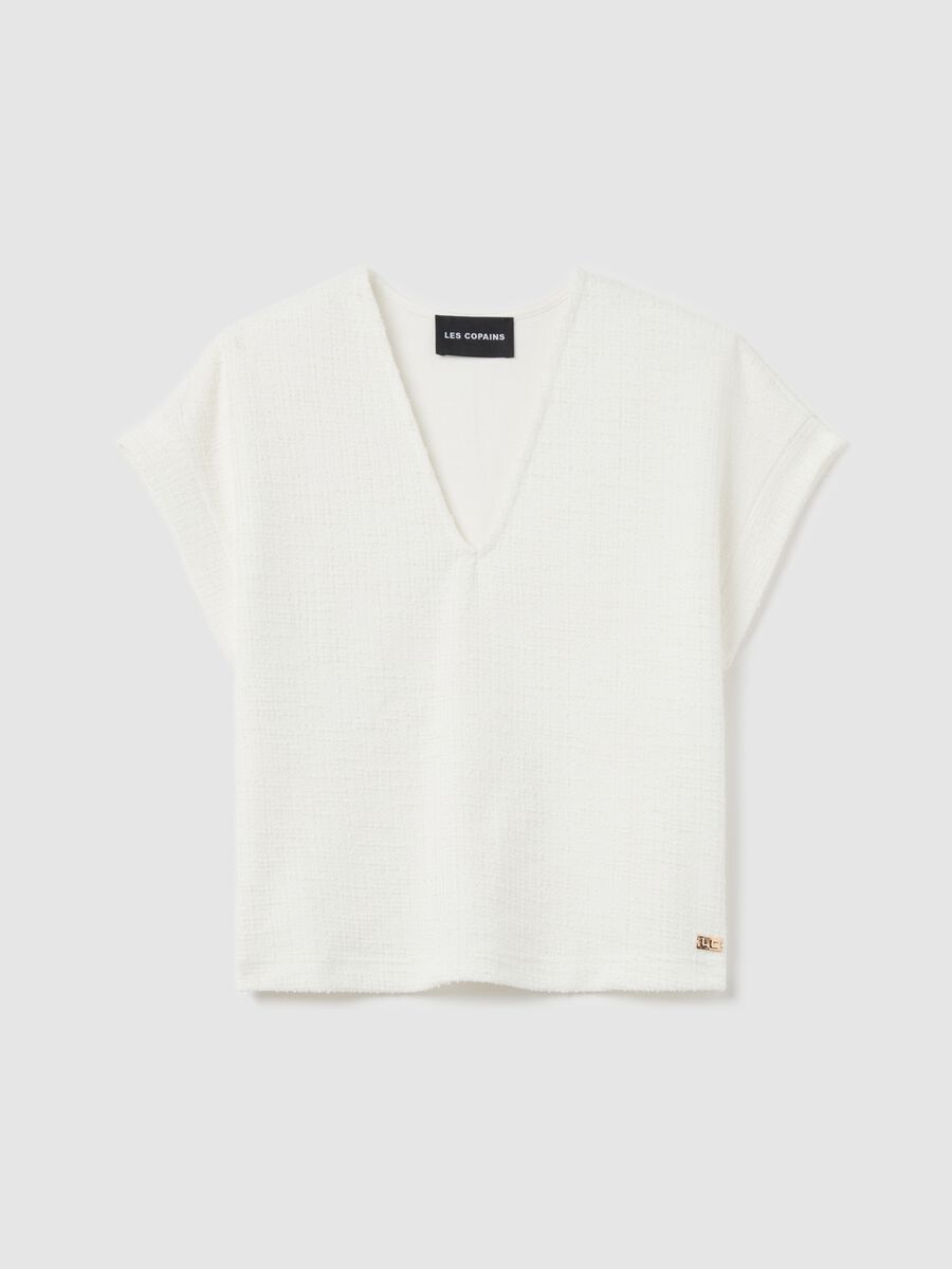 Woven T-shirt with kimono sleeves_4