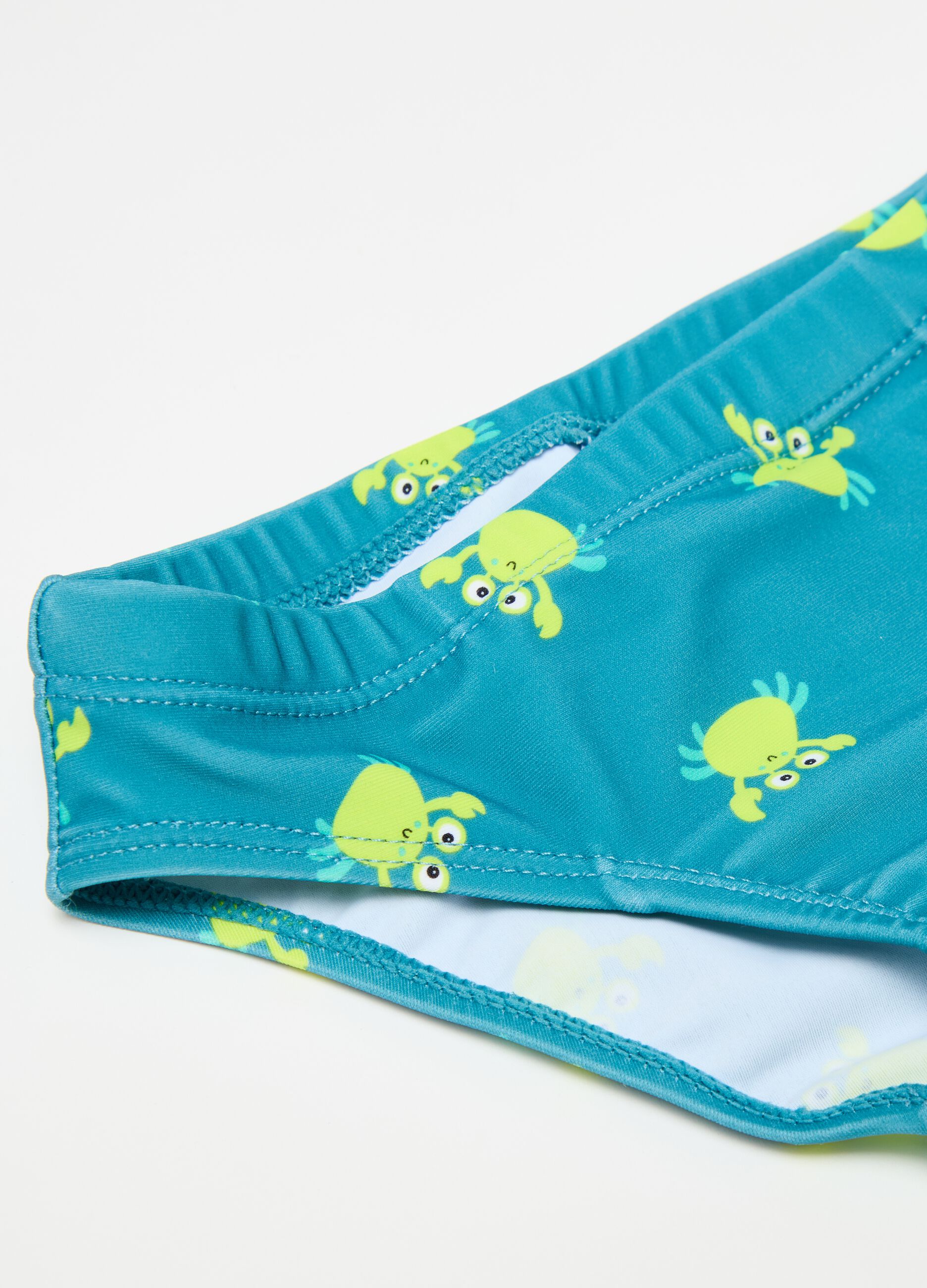 Costume slip con stampa granchietti