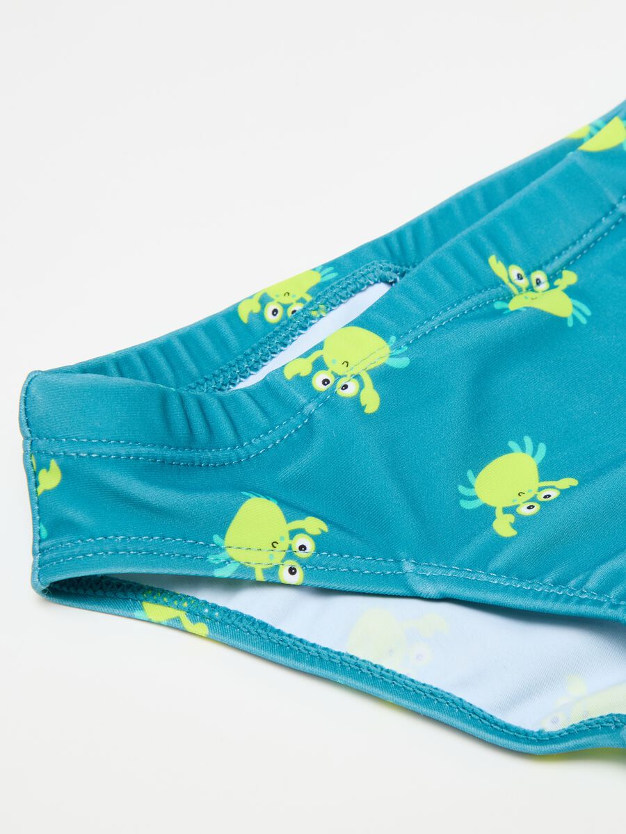 Swim briefs with crabs print_2