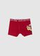 Regular fit red stretch cotton boxer with print_4