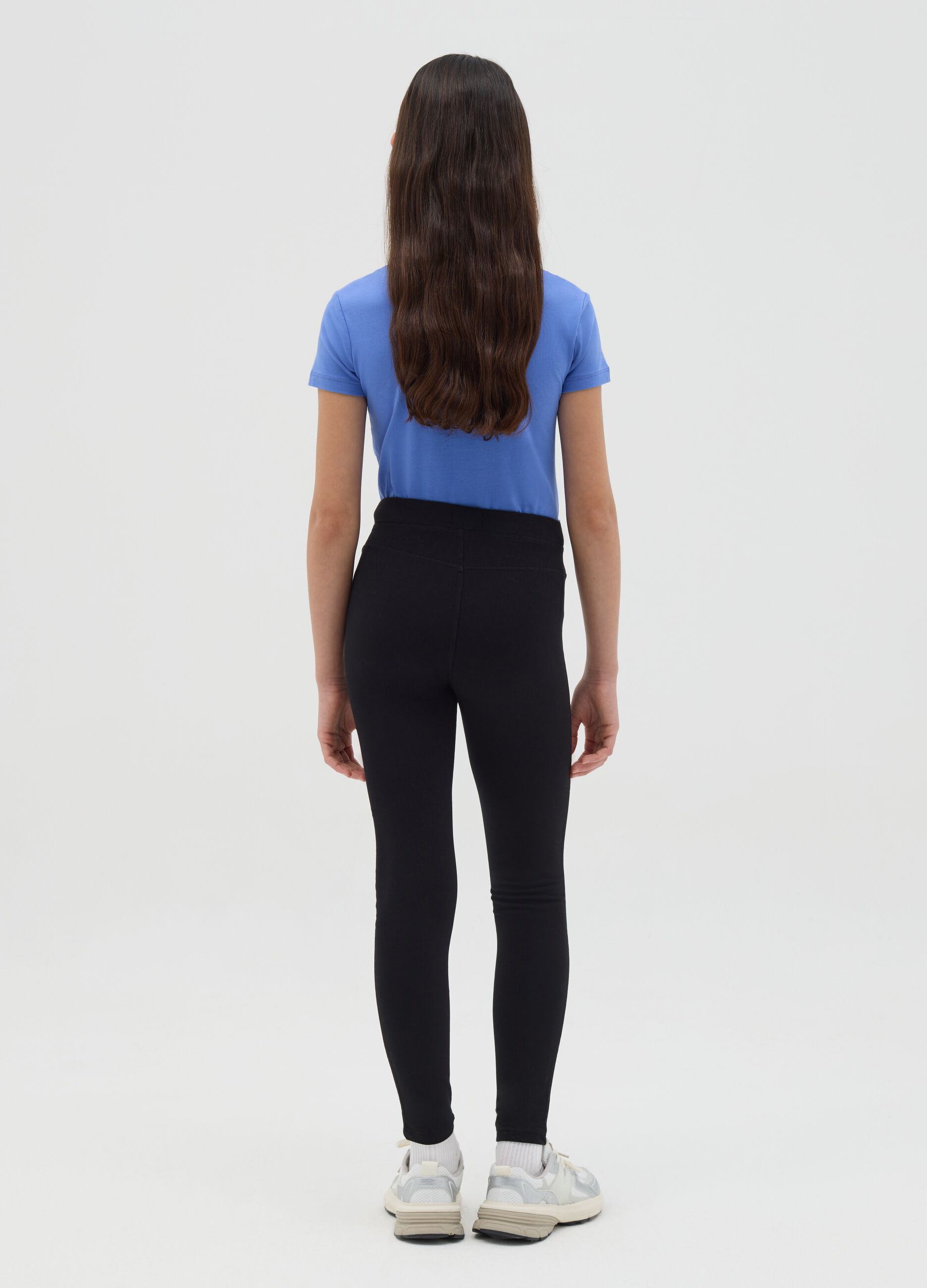 Stretch cotton treggings