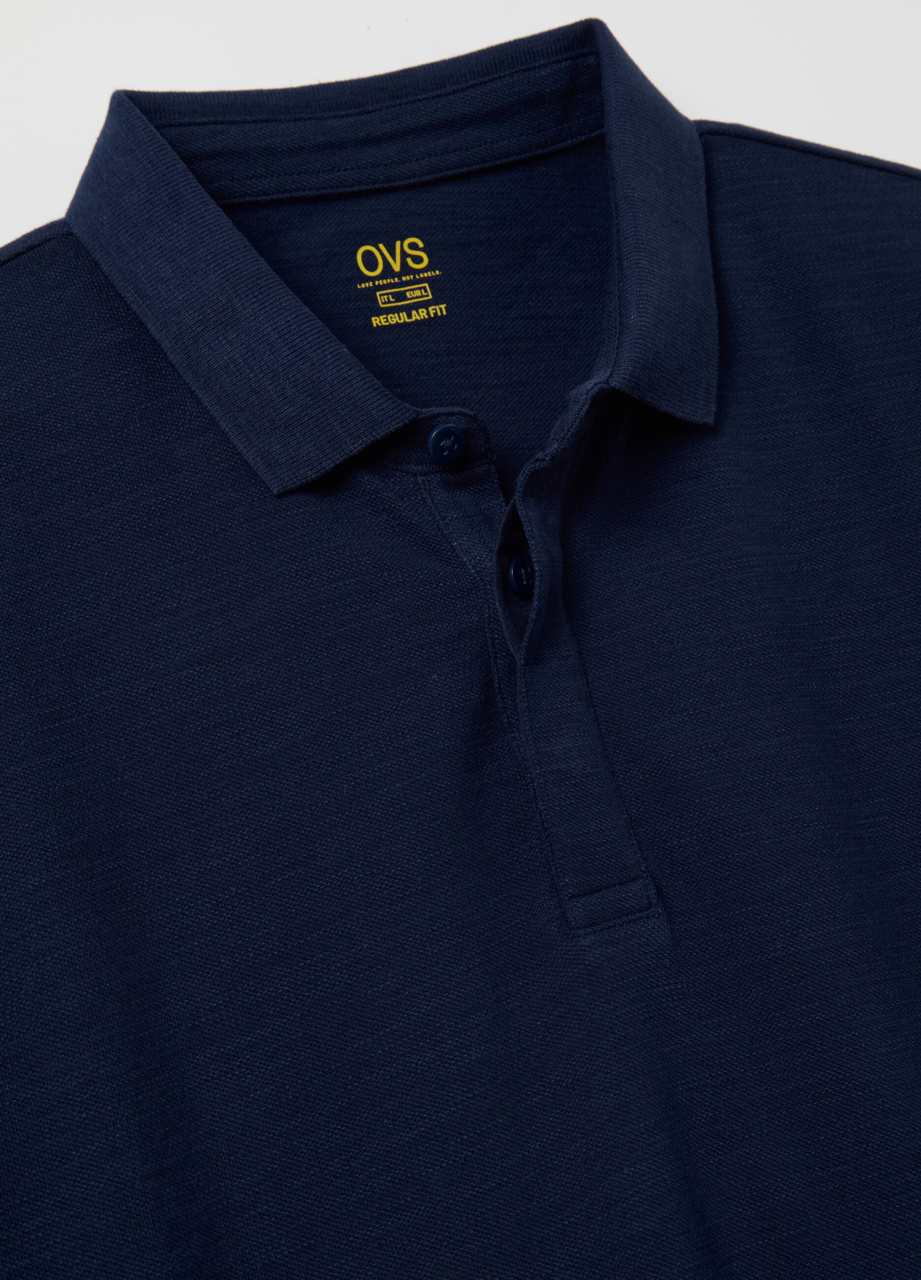 Regular-fit polo shirt in jersey slub