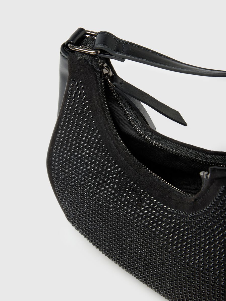 Black Shoulder Bag with Rhinestones_2