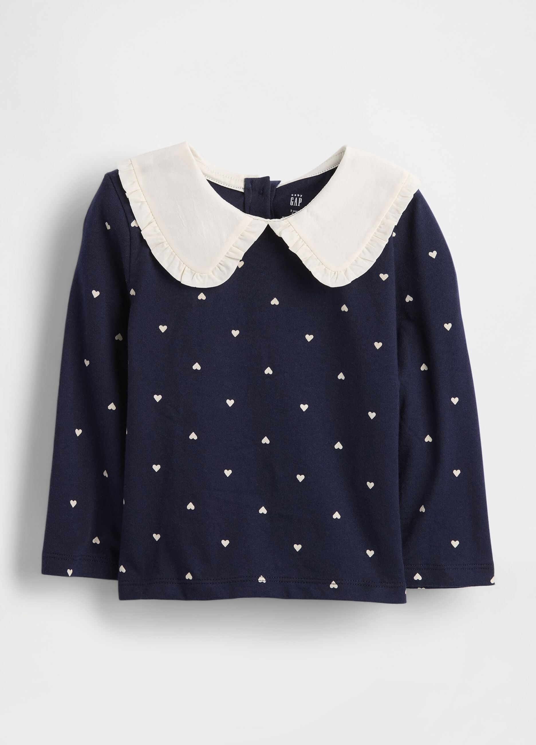 Blue long-sleeve cotton shirt