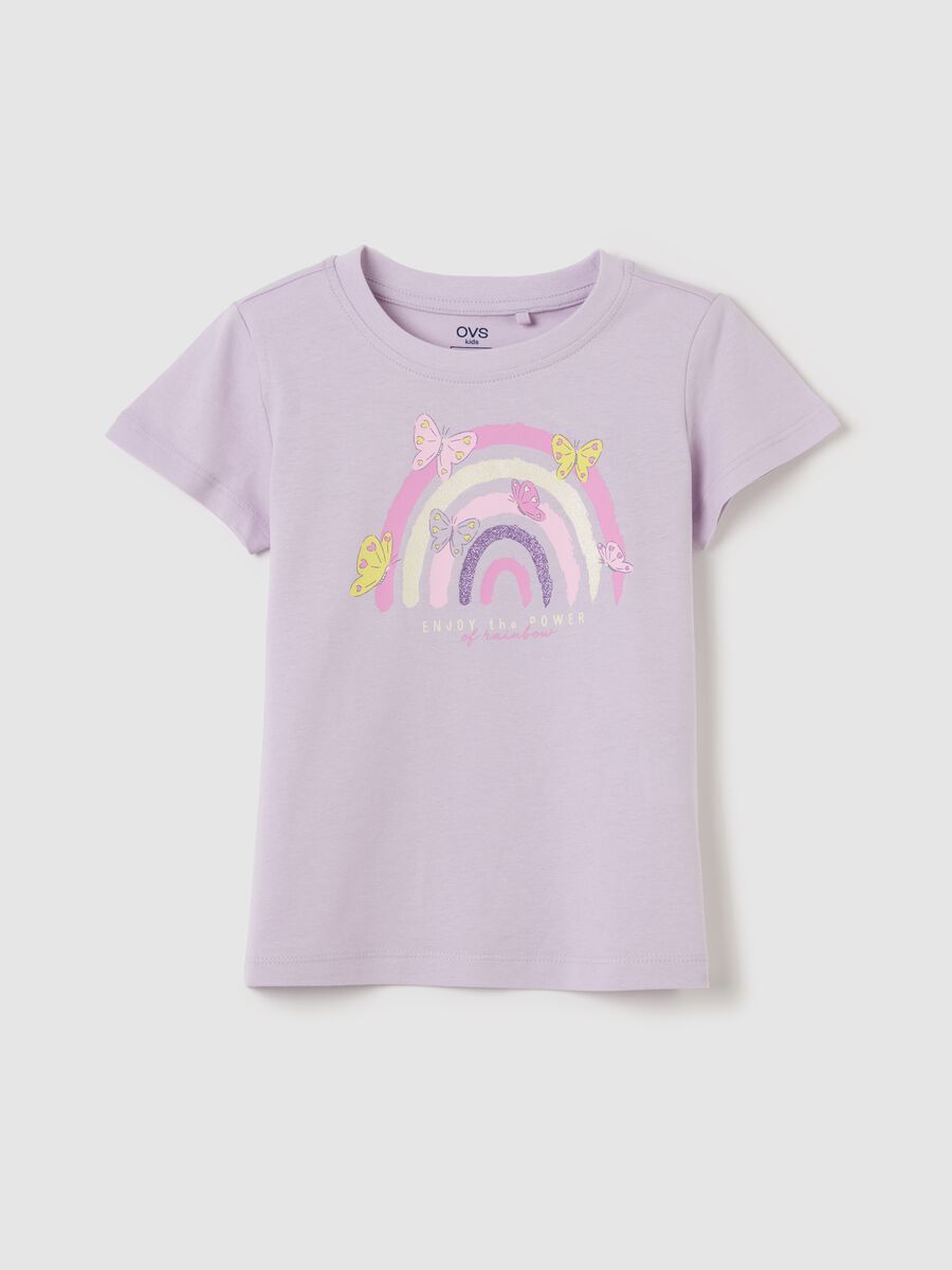 Cotton T-shirt with print_0