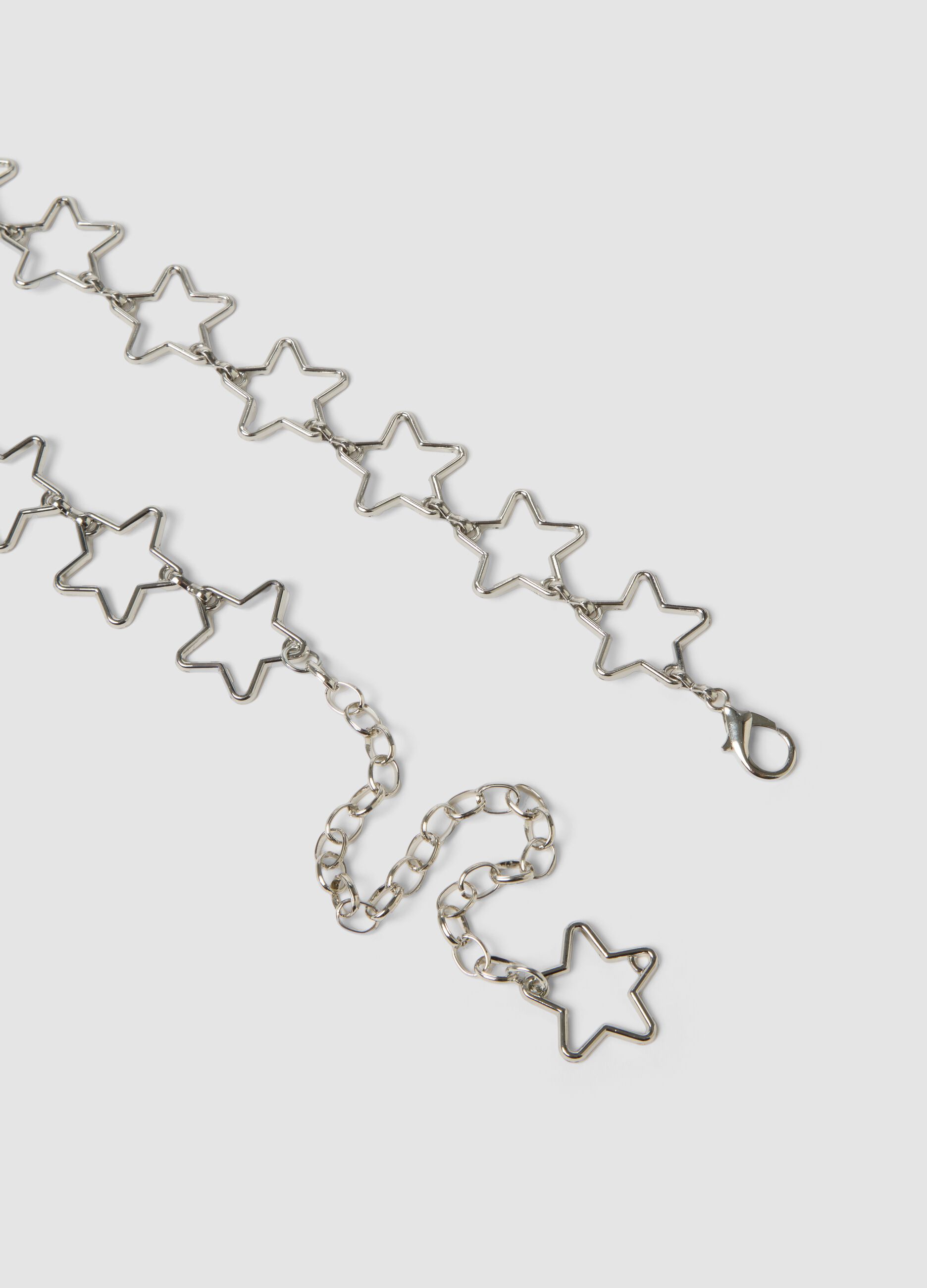 Silver belt with cut-out stars
