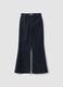 Jeans denim blu bootcut in cotone elasticizzato_5