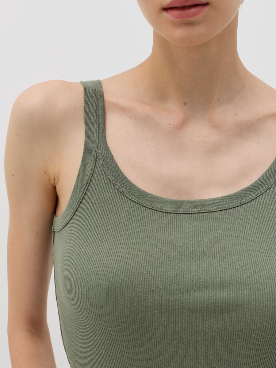 Ribbed vest in organic cotton_2