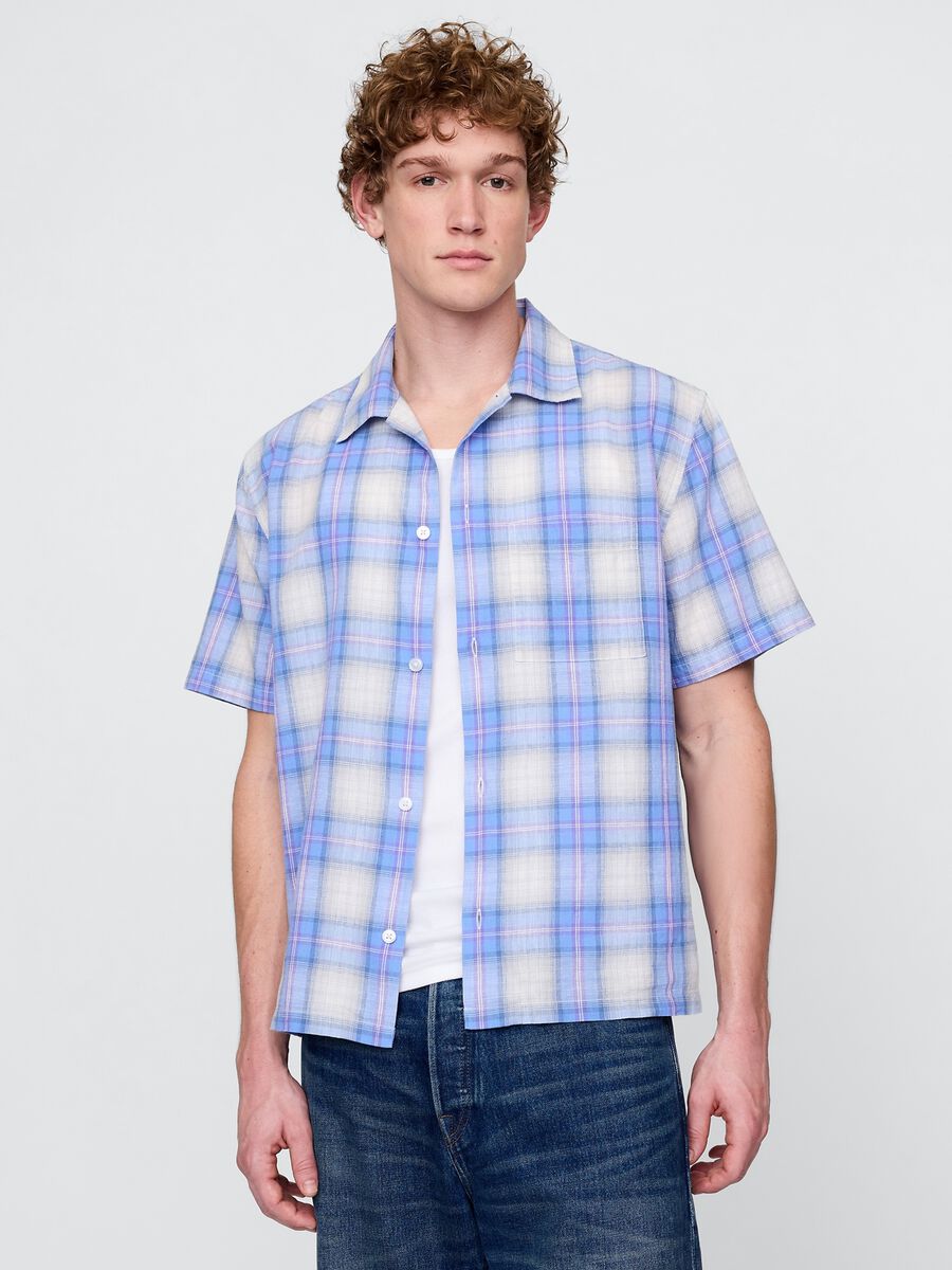 GAP Blue Checked Shirt_0