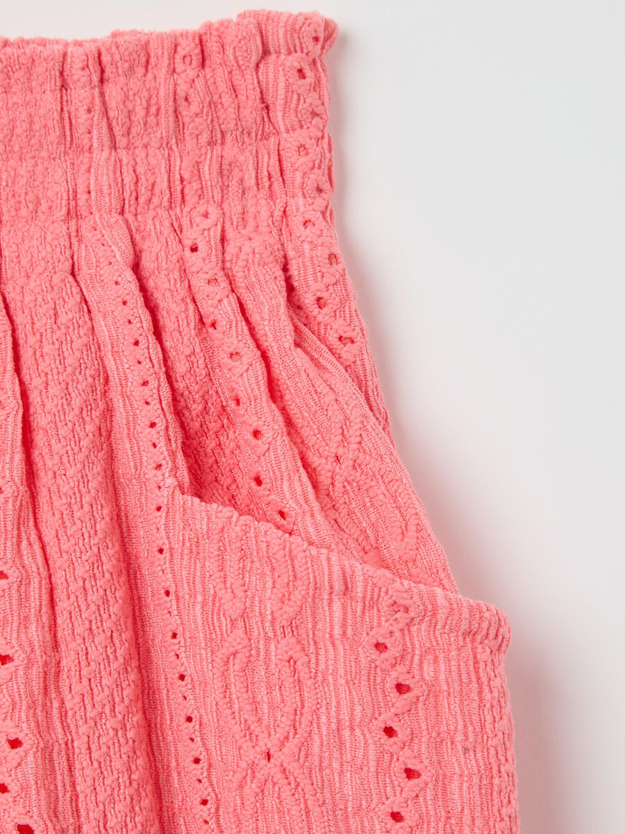 Pink elastic fabric shorts OVS Kids_2